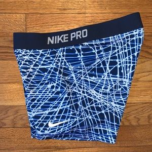 Blue Nike Pro Spandex